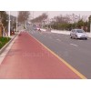 彩色防滑路面用于公交车专用道、自行车专用道、城市绿道等