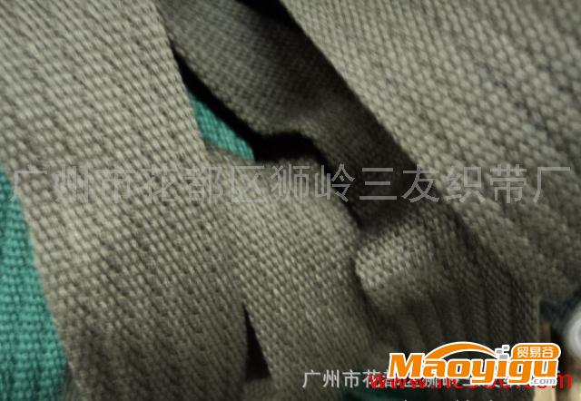广东广州三友织带厂 军黄色珠纹六坑 织带，服装腰带，手袋