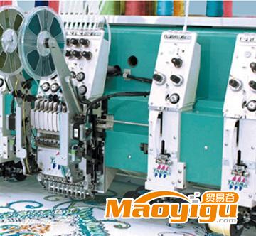 供应唯一可高速进行带绣、锯齿绣、卷绣的TLMX盘带特种机