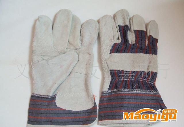 厂家直销条子驳掌工作电焊手套,劳保手套,防护手套.