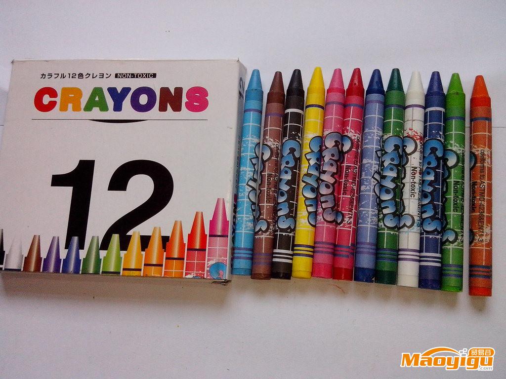供应强立蜡笔EN71-3儿童玩具卡通环保蜡笔
