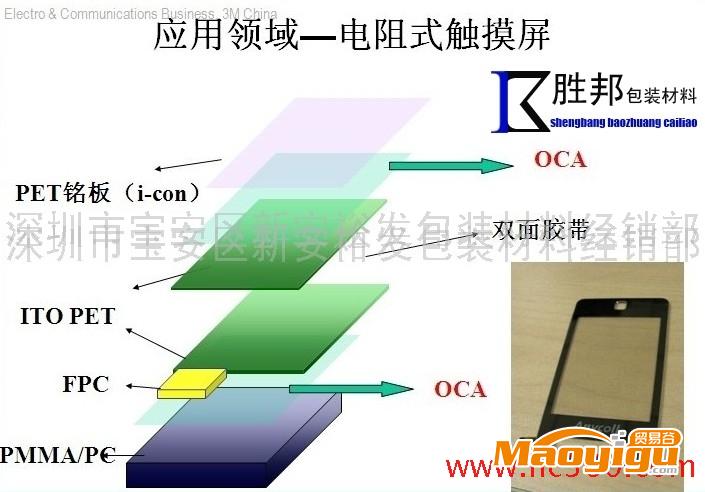 供应 3M OCA光学胶带-深圳胜邦保护膜厂家