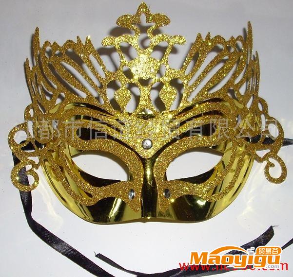 供应MS109E皇冠面具 化妆舞会面具 金粉面具 万圣节面具 狂欢节面具