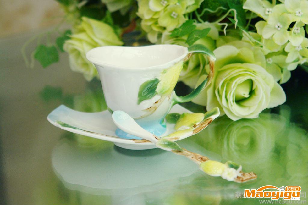 供应陶瓷 珐琅瓷咖啡杯 陶瓷 咖啡杯 情侣杯 结婚礼物 创意礼品 套装