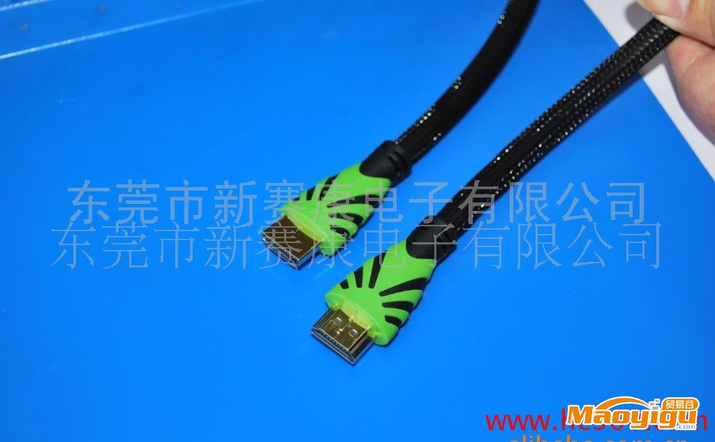 HDMI线1.3b高清数据线19PIN支持1080p，绿色花纹个性HDMI连接线