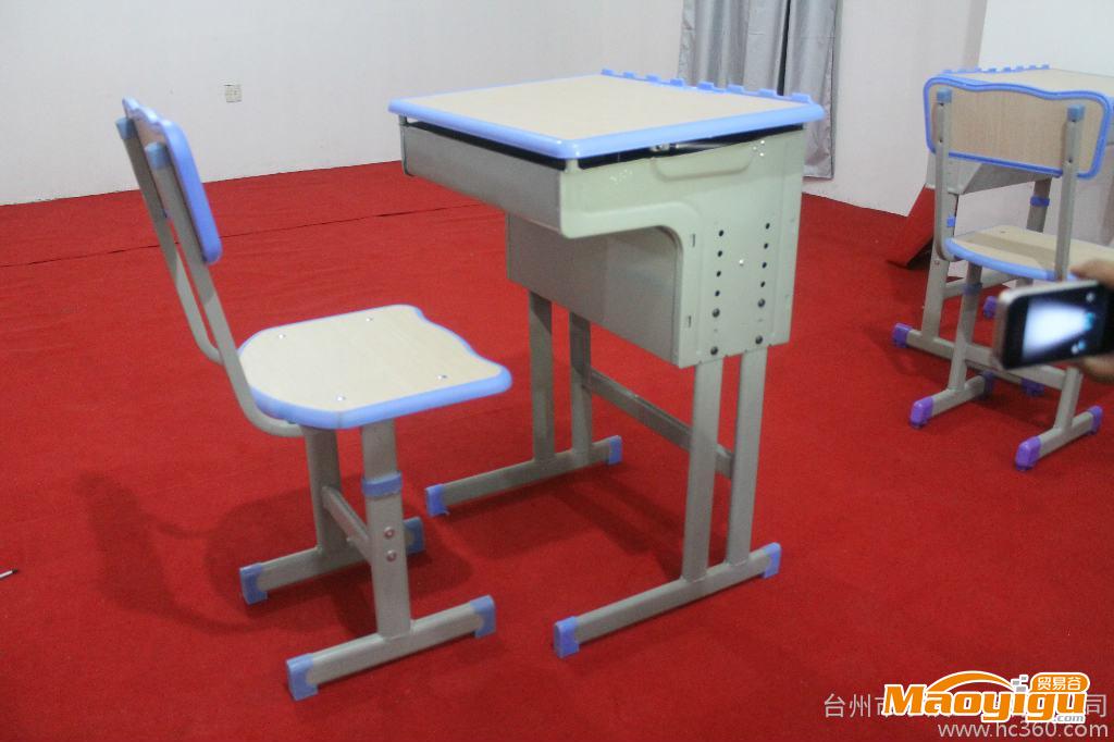 供应师生之友HX-350单人钢木翻盖课桌，大容量课桌椅