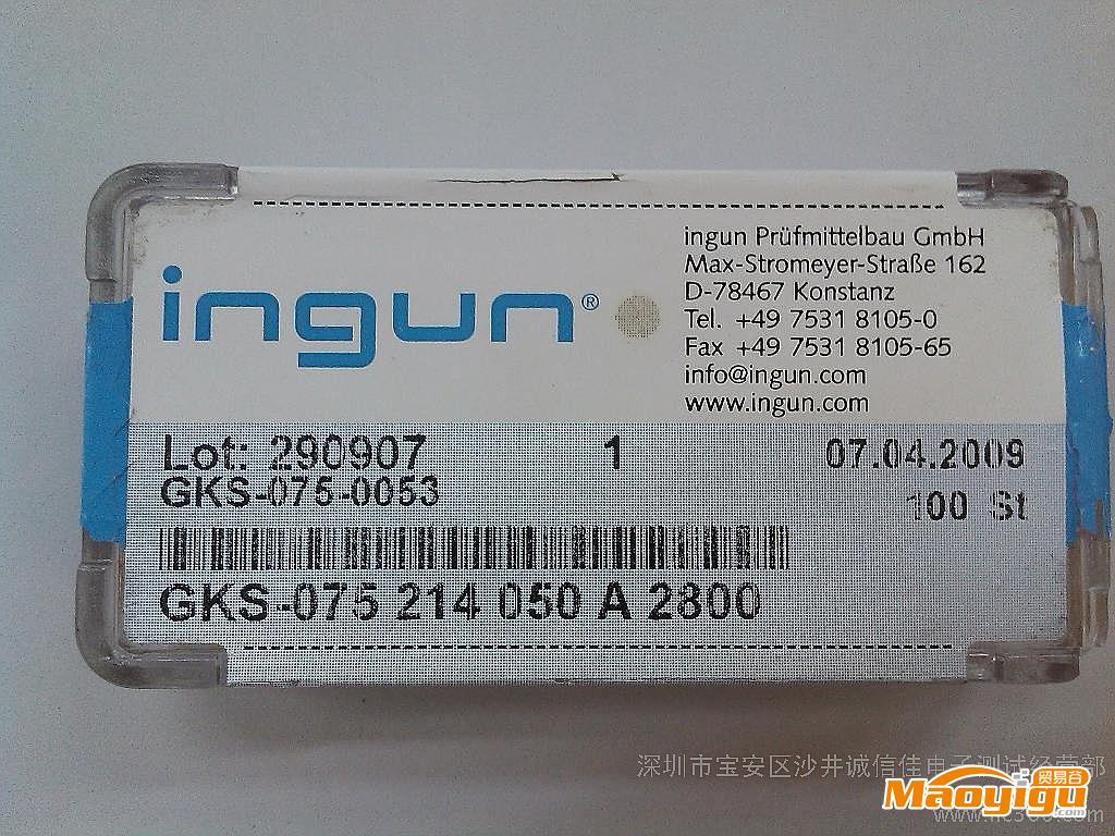 供应INGUN探针GKS075-214-050A2000探针