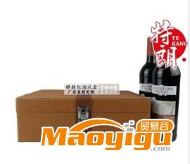 供应红酒礼盒 双支十字纹红酒包装盒 葡萄酒礼盒 红酒皮盒 皮质酒盒