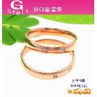 供应戒指生产厂家最新设计生产不锈钢镶钻戒指 情侣戒指