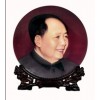 人物头像瓷盘，家居摆件瓷盘，定做陶瓷纪念盘，毛泽东头像瓷盘