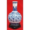 手绘青花瓷花瓶，景德镇陶瓷花瓶，定做礼品花瓶，万业陶瓷
