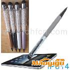 供应高档触屏笔电容笔二合一水晶触控笔带圆珠笔iphone手写笔