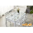 供应高富GF-203906现代简约 钢化玻璃餐桌椅饭桌子