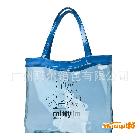透明蓝色PVC购物袋，实用型，方便携带