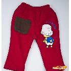 供应雪鲨服饰W2001童裤针织加绒宝宝裤（红色、咖啡色