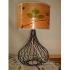 供应Timber veneer table lamp