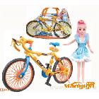 供应E-BELL益智拆装(实身可儿芭芘)自行车，DIY自装自行车玩具，