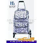 供应海波XDZ03-3P(01)花瑶布便携式冰包带座椅老人购物车