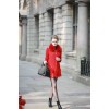 供应尤加迪曼时尚女装品牌代理加盟批发长款红色外套