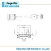 5A大电流pogo pin非标定制pogo pin连接器磁吸线板线端连接