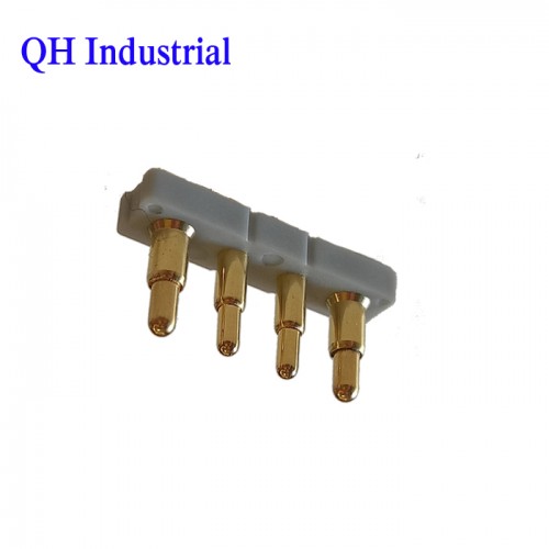 平底式（SMT） pogo pin2pin磁吸连接器镀金黄铜充电军工通讯