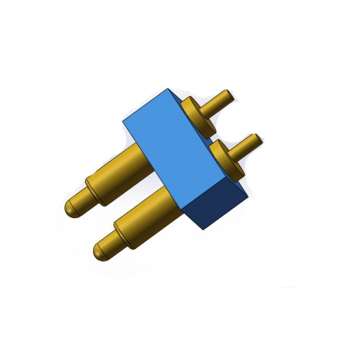 焊线式 pogo pin磁吸充电线镀金黄铜充电军工通讯
