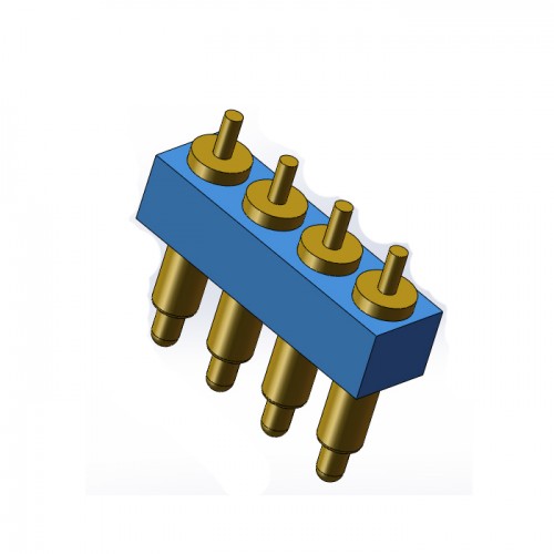 非标定制 pogo pin5pin磁吸连接器镀金黄铜充电军工通讯