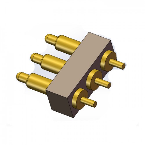 螺纹式 pogo pin非标定制连接器航空航天镀金黄铜 