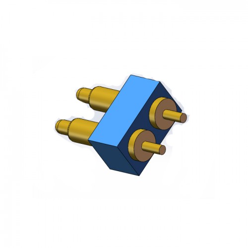 焊线式 pogo pin圆形磁吸连接器磁吸线板线端连接