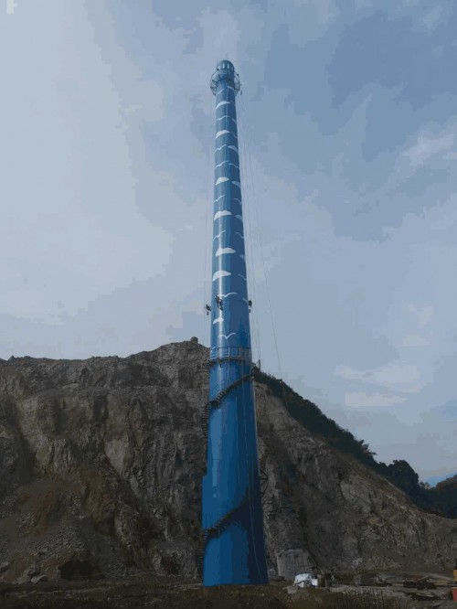 【图】河北武安125米旧烟囱安装螺旋爬梯价格是多少价√